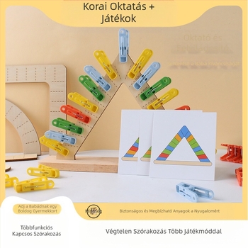 Fa színillesztéses JiaJiaole Gyermekek Óvodai Kirakós Montessori Tanítósegédletek Kirakós Korai Oktatási Játékok Színmegismerés