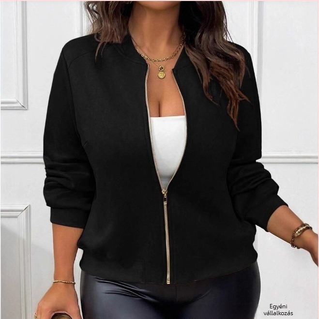 Plus Size Suede Jacket European and American 2025 Határokon átnyúló Külkereskedelmi Amazon Winter New Women Zip-Cipzáras Baseball Jacket Független Weboldal