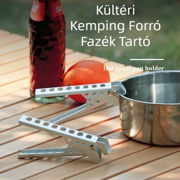 Kültéri piknikhez való forrázásgátló edénycsipesz, étkészlet-kiegészítők, grillcsipesz, alumínium ötvözetből készült mikrohullámú sütőhöz való ételcsipesz tároló