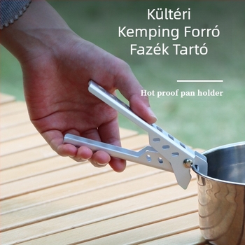 Kültéri piknikhez való forrázásgátló edénycsipesz, étkészlet-kiegészítők, grillcsipesz, alumínium ötvözetből készült mikrohullámú sütőhöz való ételcsipesz tároló