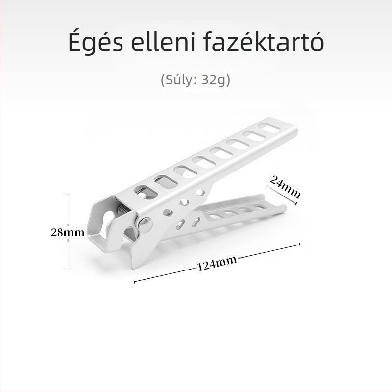 Kültéri piknikhez való forrázásgátló edénycsipesz, étkészlet-kiegészítők, grillcsipesz, alumínium ötvözetből készült mikrohullámú sütőhöz való ételcsipesz tároló