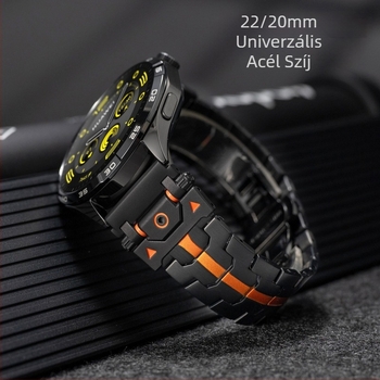 Huawei GT5 szíj Watch4pro rozsdamentes acél szíj Iron Man Xiaomi fémszíj 22 mm-es szíj