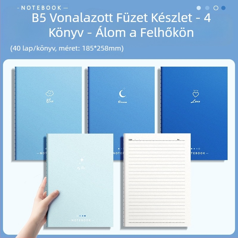 b5 jegyzetfüzet nagyméretű, vastagított jegyzettömb, puha másolókönyv diáknak, mutatós napló, kreatív levélpapír jegyzetfüzet