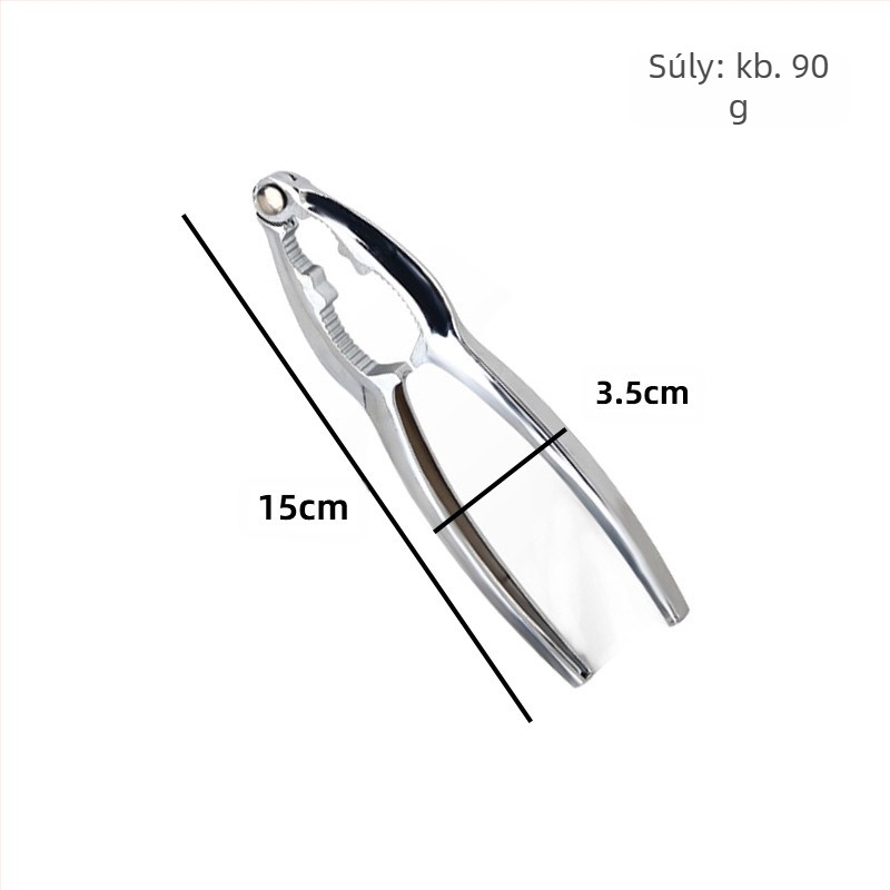 Rozsdamentes acél aszalt gyümölcsös csipesz fenyőmagos csipesz háztartási diós csipesz mogyorós kis pekándiós fogó nyitott nagykereskedelem