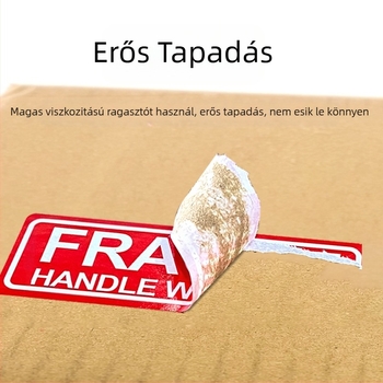 Törékeny termékek címkéje törékeny kínai és angol figyelmeztető címke bevont papír expressz logisztikai csomagolás törékeny címke