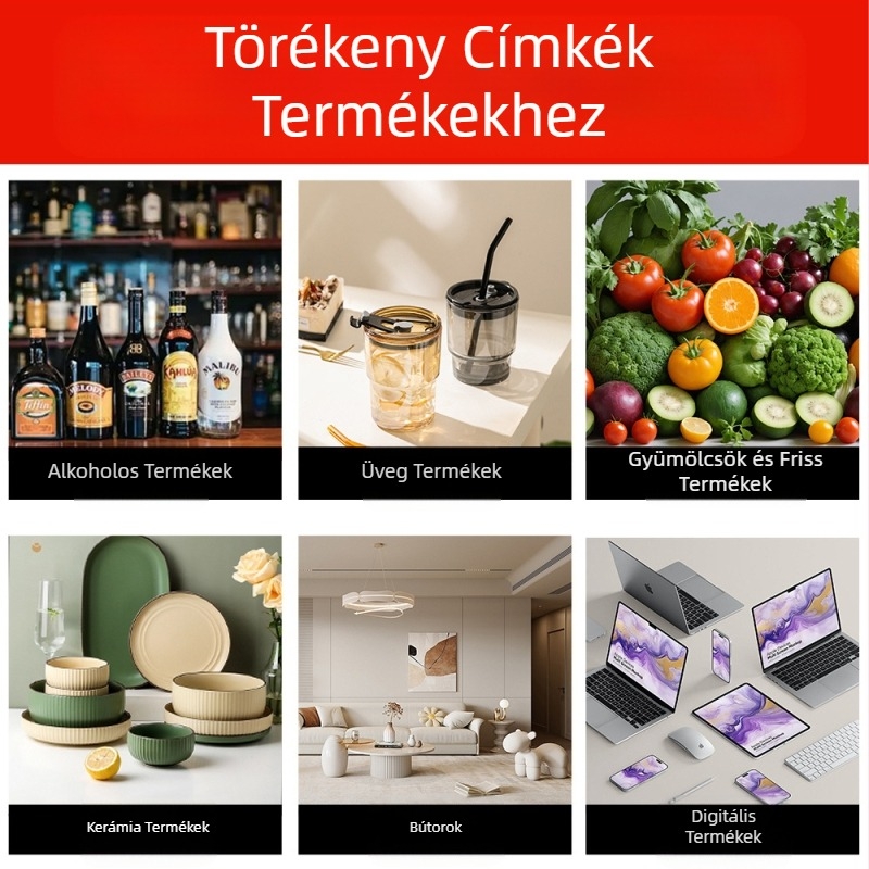 Törékeny termékek címkéje törékeny kínai és angol figyelmeztető címke bevont papír expressz logisztikai csomagolás törékeny címke