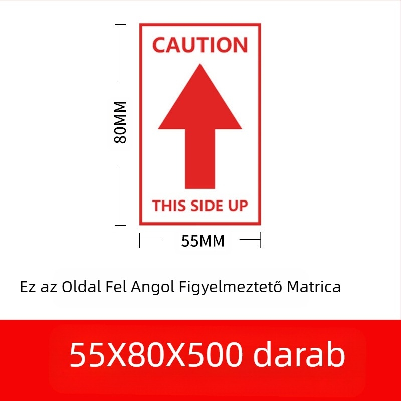 Törékeny termékek címkéje törékeny kínai és angol figyelmeztető címke bevont papír expressz logisztikai csomagolás törékeny címke