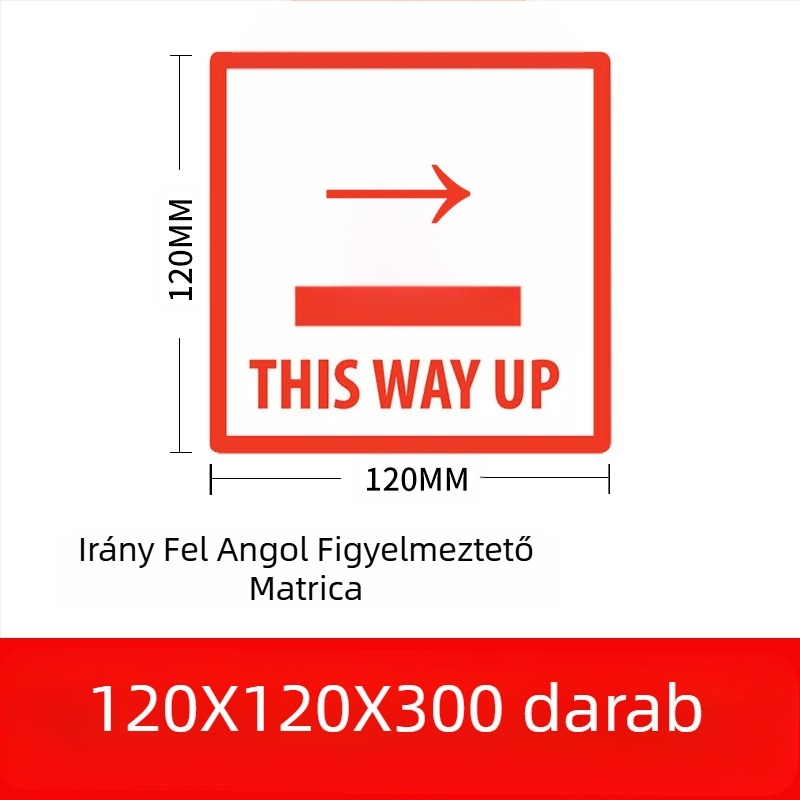 Törékeny termékek címkéje törékeny kínai és angol figyelmeztető címke bevont papír expressz logisztikai csomagolás törékeny címke