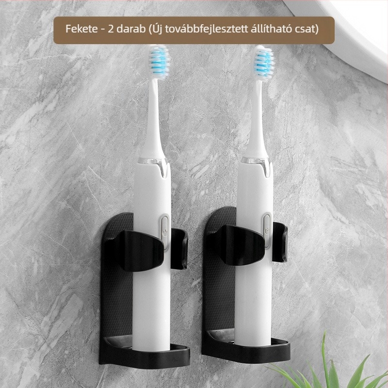 Elektromos fogkefe tartó, ütésmentes, falra szerelhető fogkefetartó, WC-fogkefe tároló alap, fogászati tárolóállvány