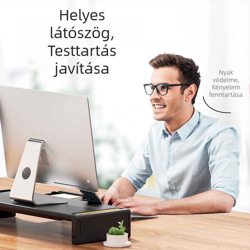 Oimaster Monitor Emelt USB hosszabbító Összecsukható Számítógép Asztali Tároló Asztali Emelt Alapkonzol