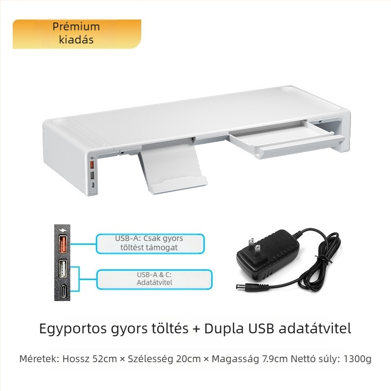 Oimaster Monitor Emelt USB hosszabbító Összecsukható Számítógép Asztali Tároló Asztali Emelt Alapkonzol