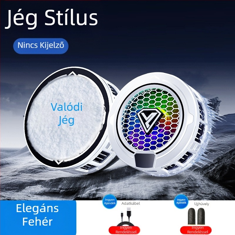 Mobiltelefon hűtő félvezető jegesedés mágneses szívó digitális kijelző e-sport fény hang hűtés játék intelligens hűtés artifact SL49
