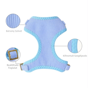 Határokon átnyúló mellényes kutyapóráz kis és közepes méretű kutyáknak, bixie teddy kölyökkutyáknak, mellkaspántos kutyapóráz, kutyalánc
