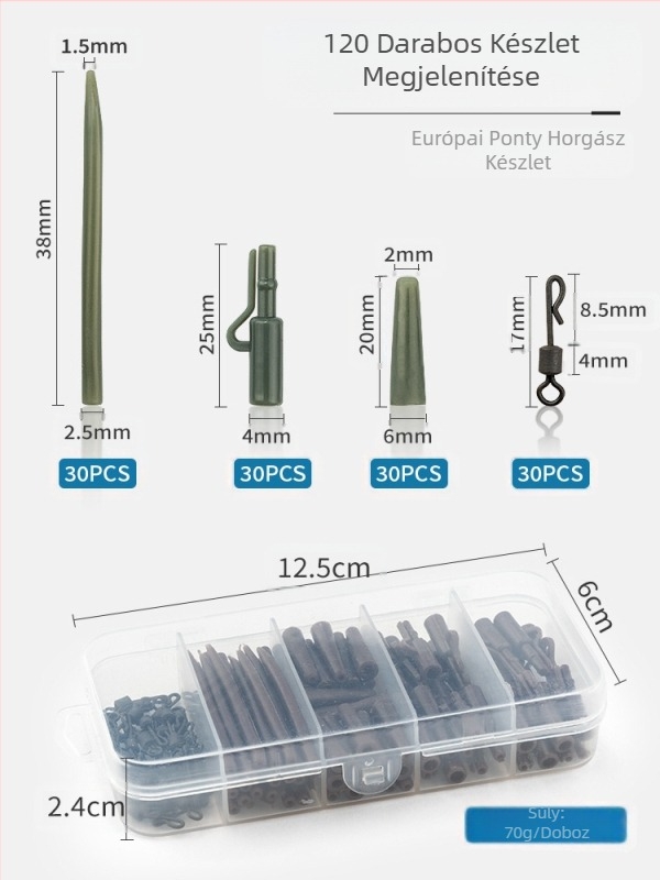 120 darabos európai pontyhorgász csoport fordított fenékhorgászati módszerrel horgászbot óriás vadhorgászbot úszó golyós tengeri horgászbot tengeri horgászfelszerelések doboza