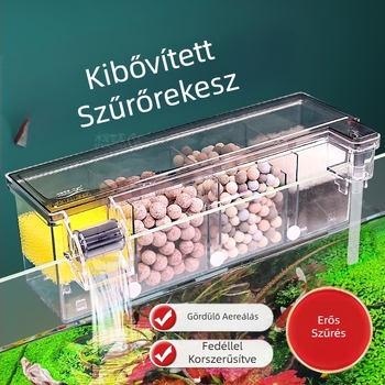 Akvárium szűrő víztisztító ciklus három az egyben búvárszivattyú teknős akvárium tetején szűrődoboz oxigéntermelés integrált csepegtető doboz