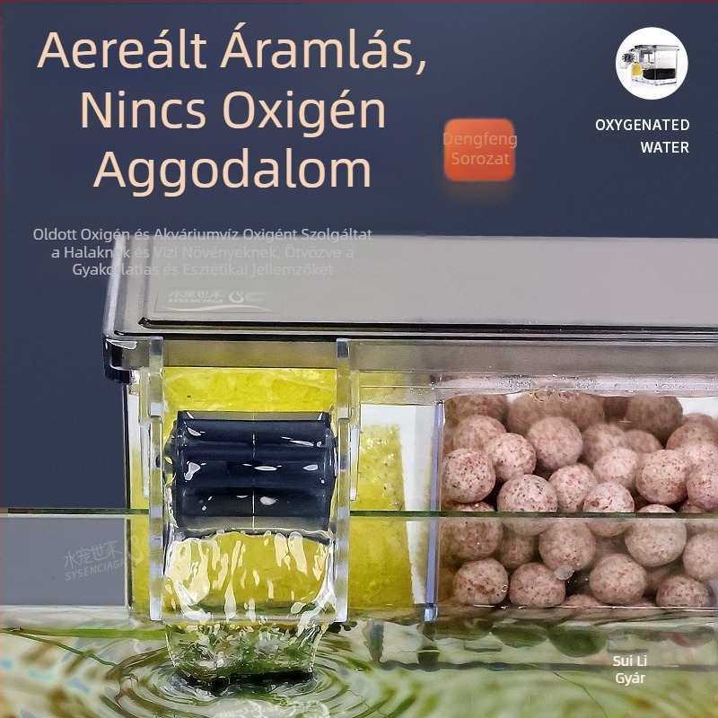 Akvárium szűrő víztisztító ciklus három az egyben búvárszivattyú teknős akvárium tetején szűrődoboz oxigéntermelés integrált csepegtető doboz