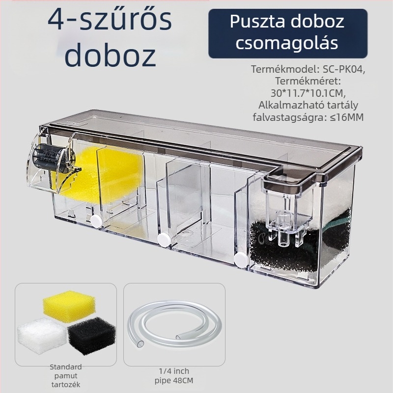 Akvárium szűrő víztisztító ciklus három az egyben búvárszivattyú teknős akvárium tetején szűrődoboz oxigéntermelés integrált csepegtető doboz