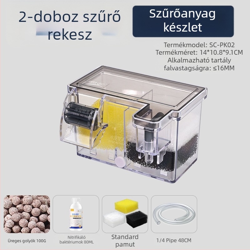 Akvárium szűrő víztisztító ciklus három az egyben búvárszivattyú teknős akvárium tetején szűrődoboz oxigéntermelés integrált csepegtető doboz