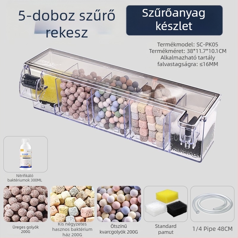 Akvárium szűrő víztisztító ciklus három az egyben búvárszivattyú teknős akvárium tetején szűrődoboz oxigéntermelés integrált csepegtető doboz