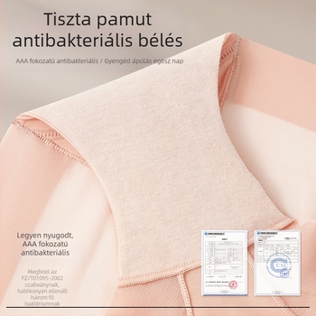 Nagykereskedelmi szexi hálós, átlátszó, magas derekú bugyi nőknek, fenékemelés, hasfelvarrás, lélegző alakformáló, testformáló bugyi, vékony, független tasak