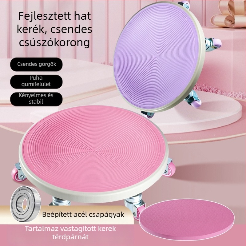 Második generációs hasizomerősítő kerék, hatkerekű csúszókorong, otthoni csendes hasizomkorong, hasizom edzés, fitneszfelszerelés, ugyanaz a modell, mint a Douyinnak