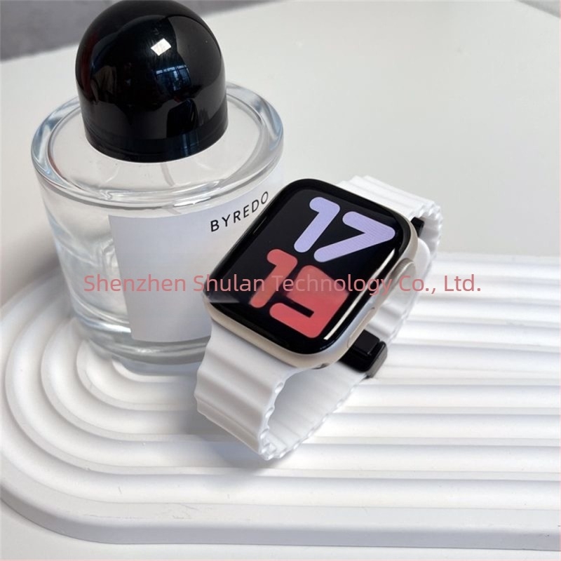 Apple iwatch ultra98765432 generációs 49 mm-es tengeri összecsukható csattal ellátott szilikon mágneses S10 szíj