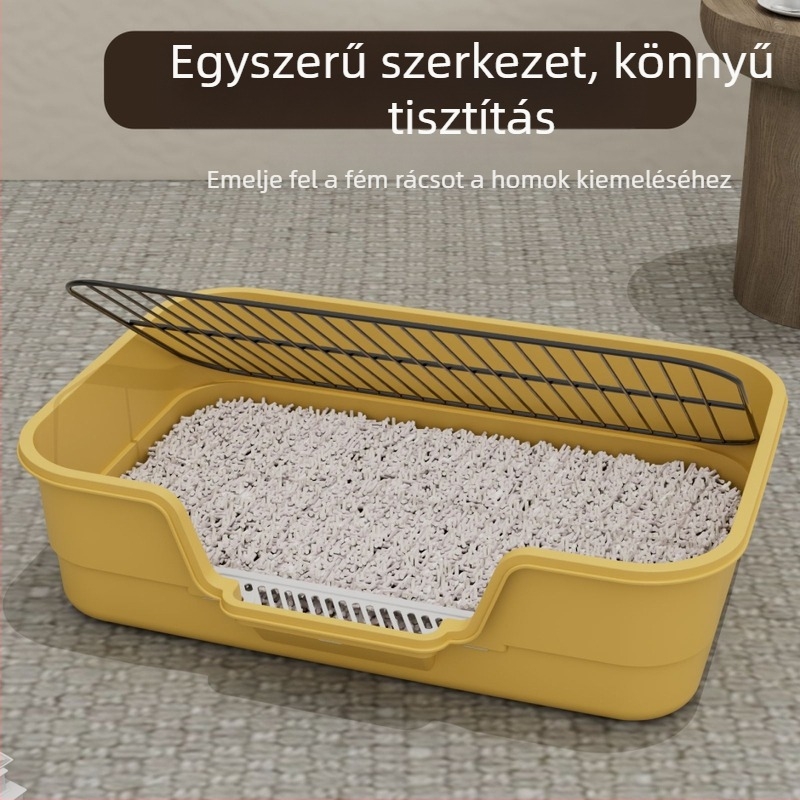 Vashálós kutyavécé, túlméretezett, fröccsenésgátló, magas kerítésű kutyapiszoár, nagy, közepes, kis kutyáknak, lapos, kisállat-kellékek