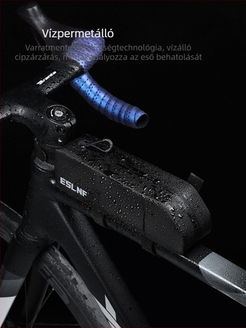 Eslnf Kerékpár felsőcső táska Hegyi kerékpár, nagy kapacitású, kemény héjú, vízálló első váztáska Kerékpáros felszerelés