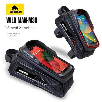WILD MAN kemény héjú mountain bike első váztáska felső cső mobiltelefon érintőképernyős autó első nyeregtáska kerékpáros felszerelés táska