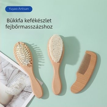 Gyapjúkefe Bükkfa babakefe Fürdőkefe Fürdőkefe Masszázs Hajpacfésű Bükkfa légpárnás fésű Lapos fésűruha