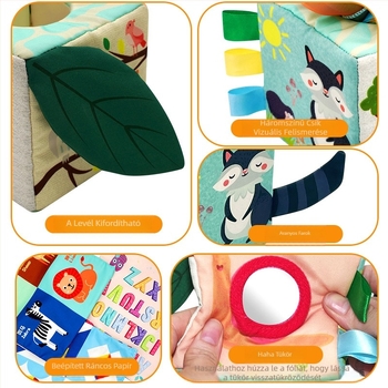 Határokon átnyúló gyermek szimulációs tapadókorongos papírzsebkendő-doboz baba könnymentes papírrajzoló játék 1-3 éves korosztály számára koragyermekkori nevelési szövetjáték