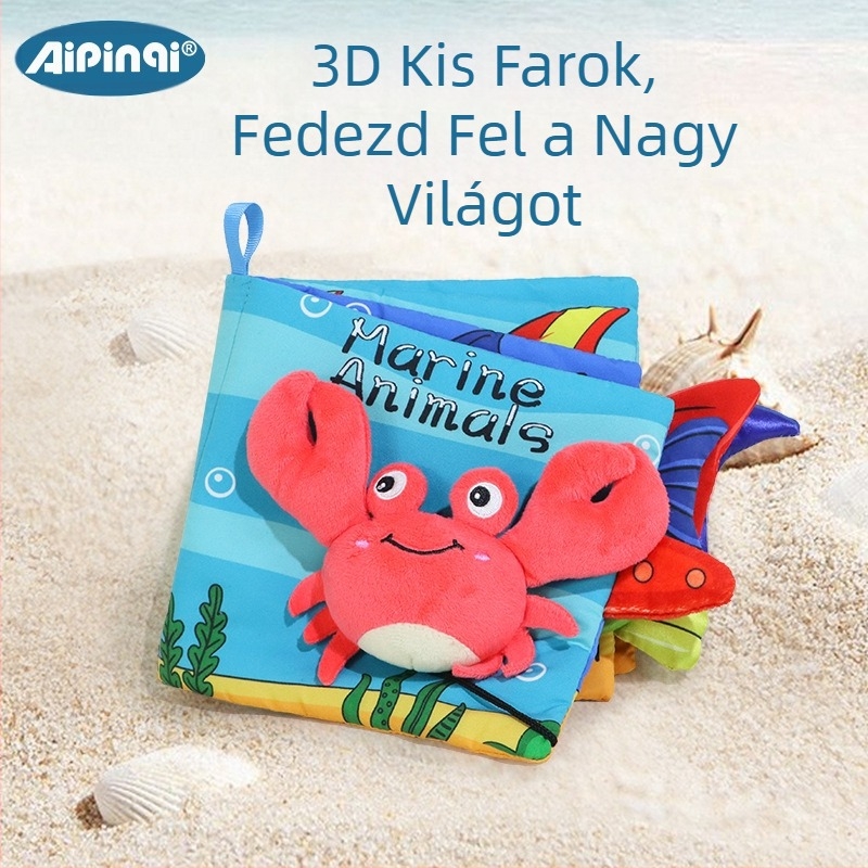 Szakadásmentes korai nevelési kirakós vászonkönyv 0-1 éves baba korai nevelési játék baba vászonkönyv baba korai tanítás nagykereskedelem