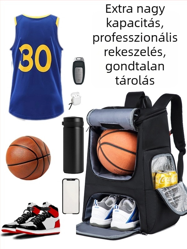 Határokon átnyúló, népszerű, multifunkcionális kosárlabda táska, edzőtáska, nagy kapacitású, praktikus hátizsák, vízálló, szigetelt hátizsák, hétköznapi táska