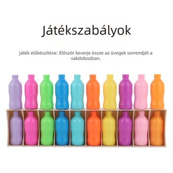 Szórakoztató palack kitalálós játék, gyerekeknek való színes memória ital párosító játék, agyi memória oktatójáték