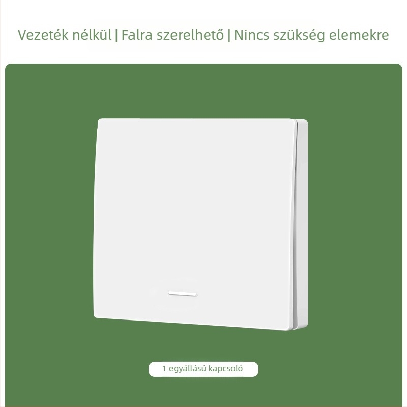 Öngeneráló vezeték nélküli kapcsoló háztartási egyvezérlősről kettős vezérlősre, többvezérlősre, vezeték nélküli, véletlenszerű, pasztamentes, elemmentes, egyszerű megnyomás