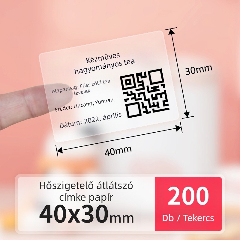 Detongningyou átlátszó címke kozmetikai tanúsítvány névmatrica nappali konyha öntapadós átlátszó címke