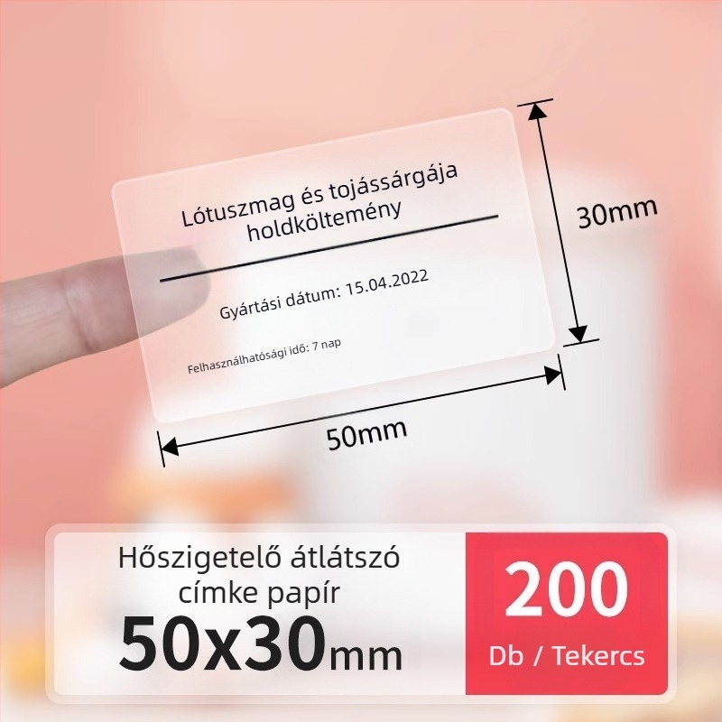 Detongningyou átlátszó címke kozmetikai tanúsítvány névmatrica nappali konyha öntapadós átlátszó címke