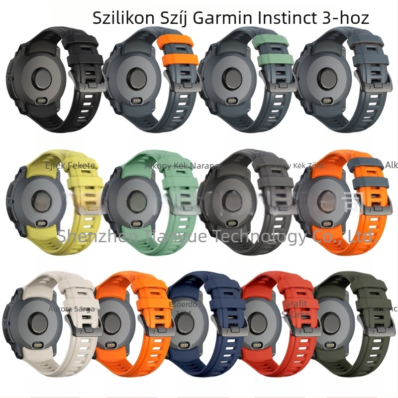 Garmin Instinct 3 AMOLED 50 mm-es hivatalos szilikonszíjjal kompatibilis, Instinct 3