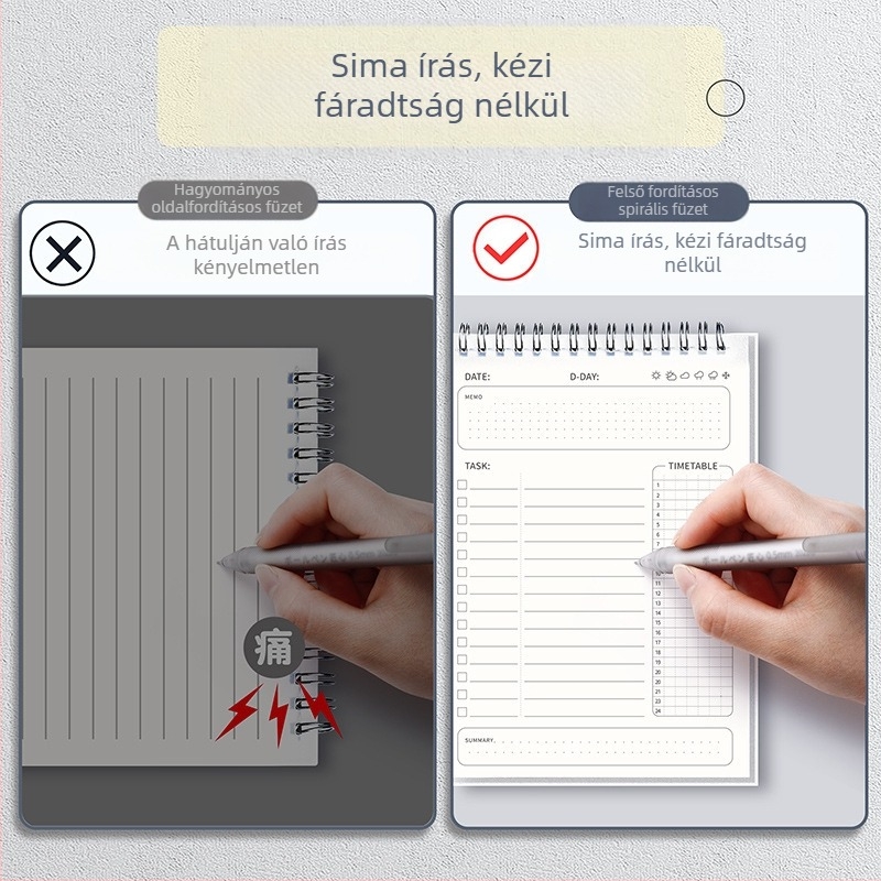 Napi tervező, teendőlista, naplóbeosztás, tekercses jegyzetfüzet általános iskolásoknak, téli szüneti önfegyelem, bejelentkezési jegyzetfüzet heti
