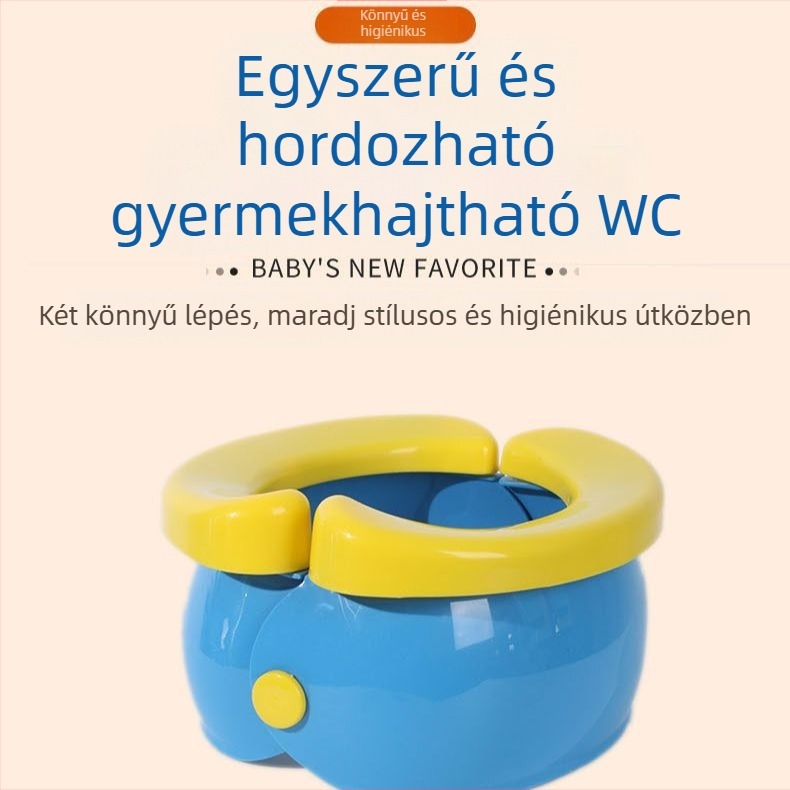 Gyermek kültéri összecsukható kis WC-szék baba hordozható gyermek piszoár férfi és női baba utazó autó WC