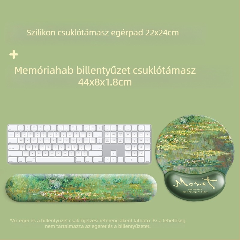 Monet olajfestmény egérpad Alvó lótusz csuklópad kéztámasz billentyűzetpad egérpad férfi és női csuklópad iroda