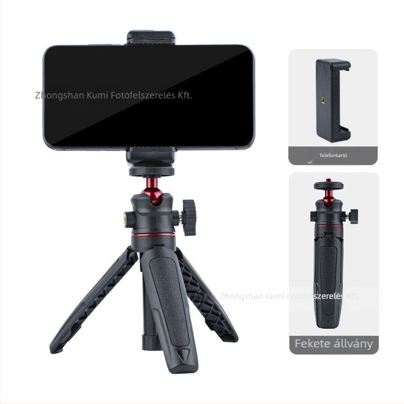 Asztali hosszabbító állvány hordozható mini mobiltelefon kamera tükör nélküli élő közvetítés vlog konzol háromállású teleszkópos szelfibot