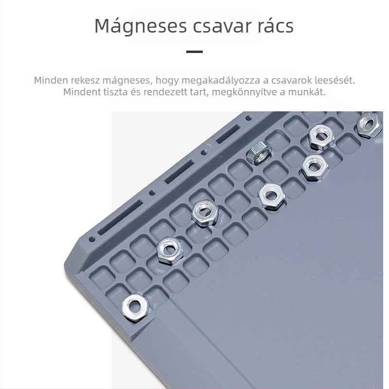 Számítógép-mobiltelefon-javító munkapad mágneses hőszigetelő betéttel, szilikon, magas hőmérsékletnek ellenálló asztallappal, hőlégfúvós hegesztőasztal-betéttel