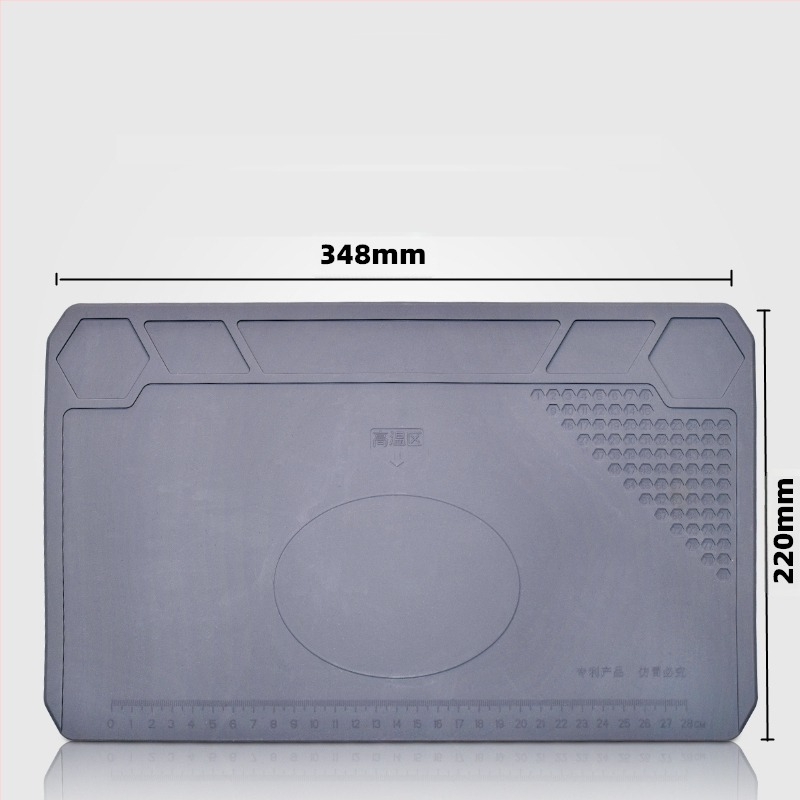 Számítógép-mobiltelefon-javító munkapad mágneses hőszigetelő betéttel, szilikon, magas hőmérsékletnek ellenálló asztallappal, hőlégfúvós hegesztőasztal-betéttel