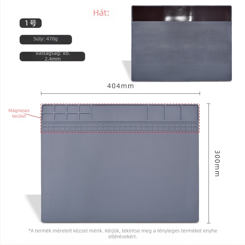 Számítógép-mobiltelefon-javító munkapad mágneses hőszigetelő betéttel, szilikon, magas hőmérsékletnek ellenálló asztallappal, hőlégfúvós hegesztőasztal-betéttel