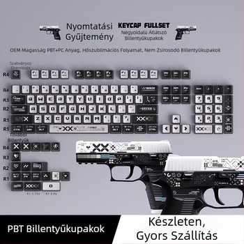 Puding négyoldalas áttetsző színes szublimációs billentyűsapkák testreszabott mechanikus billentyűzet áttetsző nyomtatási készlet Kuromi billentyűsapkák