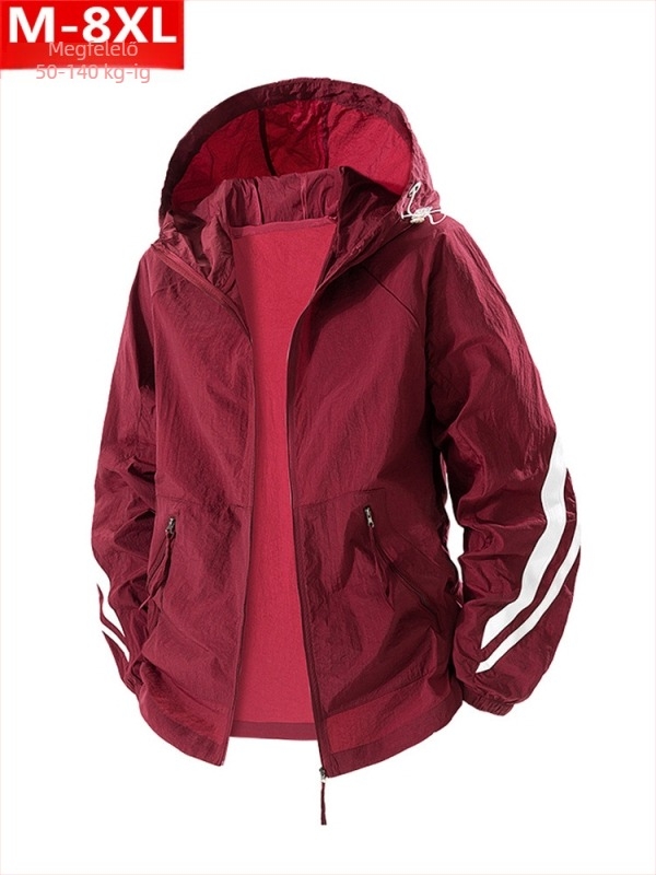 Nyári divatos férfi lélegző vékony jég selyemkabát kövér férfiaknak, plus size laza, gyorsan száradó, napvédő ruházat