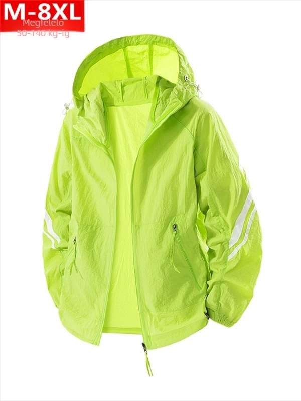 Nyári divatos férfi lélegző vékony jég selyemkabát kövér férfiaknak, plus size laza, gyorsan száradó, napvédő ruházat