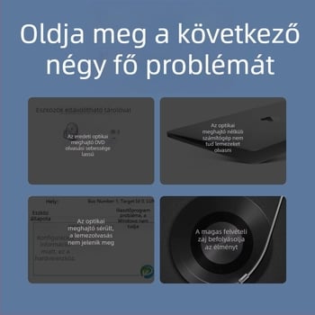 DVD külső optikai meghajtó doboz Blu-ray USB illesztőprogram nélküli CD-lejátszó számítógép olvasás VCD külső optikai lemezíró