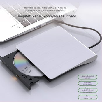 DVD külső optikai meghajtó doboz Blu-ray USB illesztőprogram nélküli CD-lejátszó számítógép olvasás VCD külső optikai lemezíró